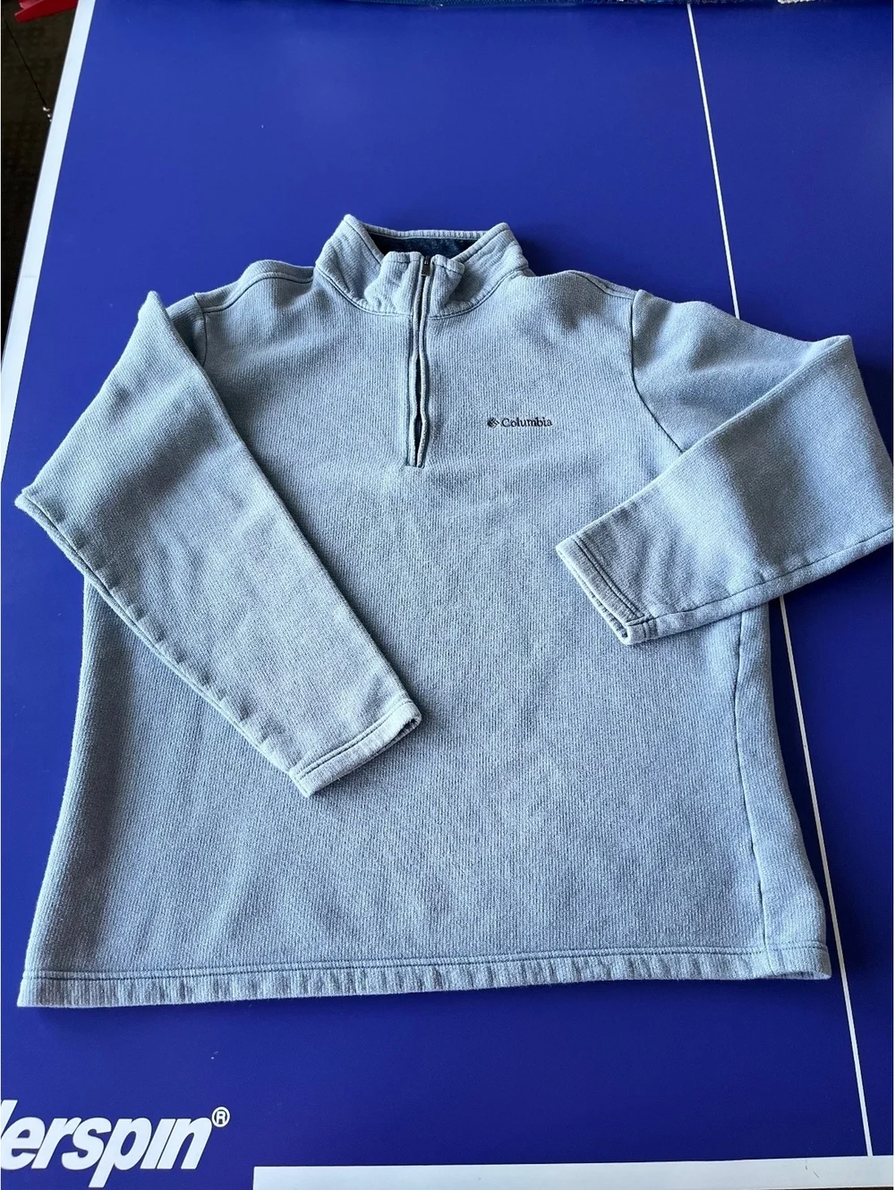 Columbia Light Blue Half-Zip Pullover Sweatshirt Men’s XL